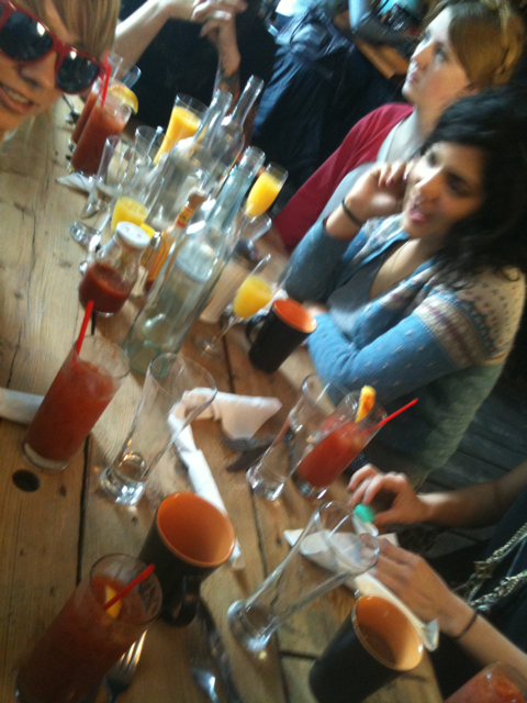 rolling 10 deep at harefield. whoever invented the bloody Mary deseves a
James Beard 